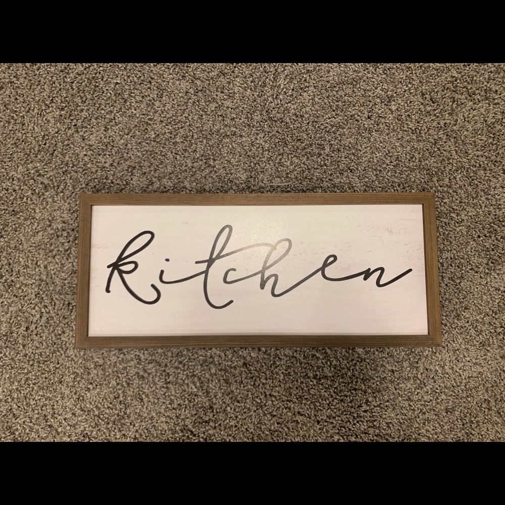 Cursive Kitchen Rustic Sign